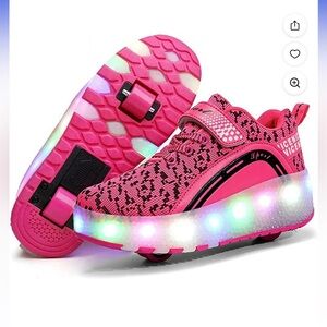 Kids LED Light Up Wheel Shoes